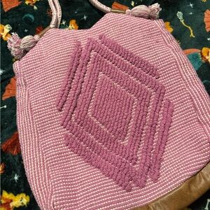 Nadia B. Pink Woven Tote Bag!